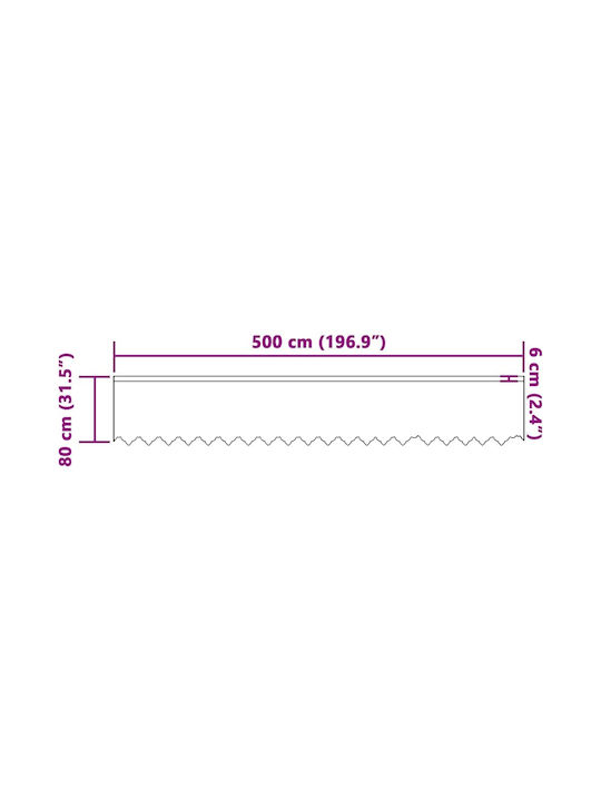 vidaXL White Window Curtain with Pencil Pleat 500x80cm