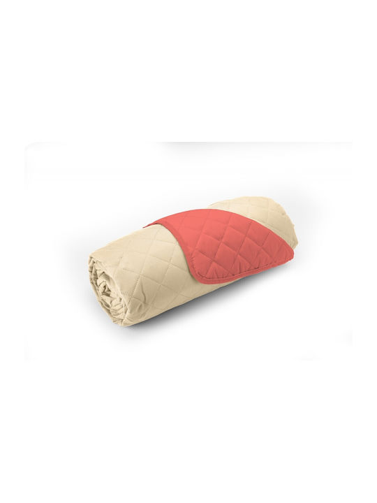 Alcam Coverlet Double Microfiber Coral/cream 210x220cm