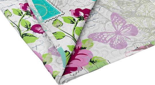 Alcam Κουβερλί Διπλό Microfiber Rose 210x220cm