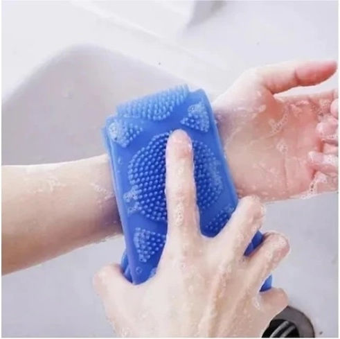 Foxmag24 Körpermassageband 2 Seiten Silikonmassagen Reinigung Blau Farbe