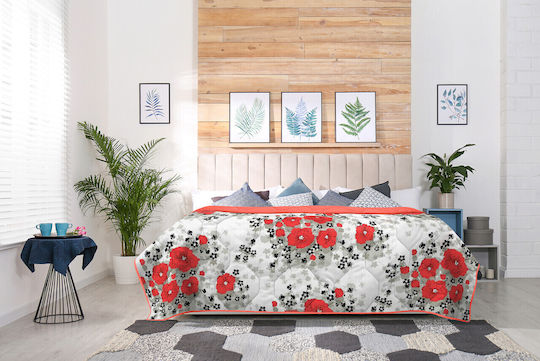 Alcam Primavera Coverlet Semi-double Coral 180x200cm