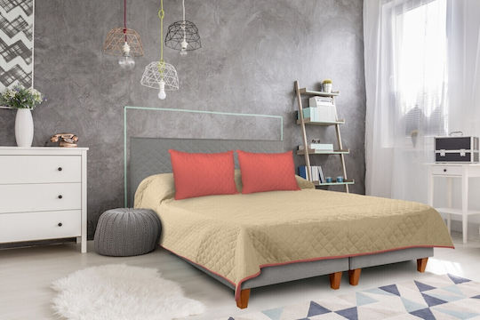 Alcam Cuvertură Dublu Microfibra Coral/cream 210x220cm