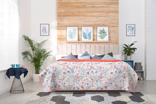 Alcam Paradise Coverlet Double Coral 200x220cm