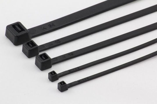 Sapiselco Plastic Cable Tie 200mmx4.5mm In Black Colour (1pc) SEL.3.202