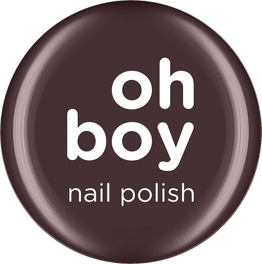 OhBoy Glossy Βερνίκι Νυχιών Σκουρο Γκρι Καφε
