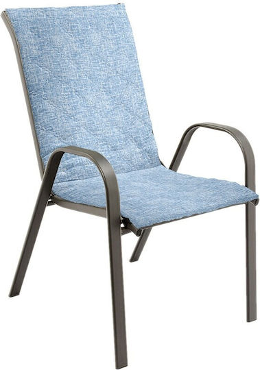 Alcam Μαξιλάρι Καρέκλας Κήπου με Πλάτη Blue Jeans 48x105εκ.