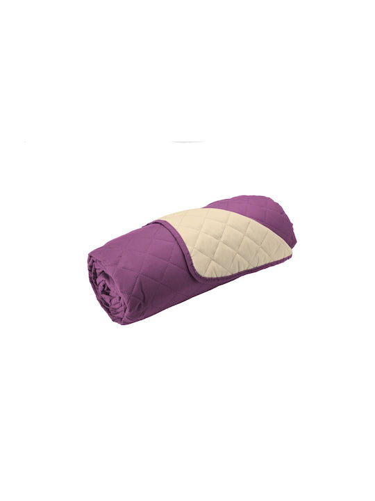 Alcam Ελαστικό Κάλυμμα Τριθέσιου Καναπέ Purple/vanilla