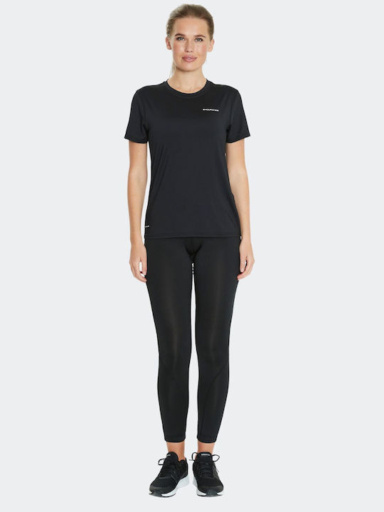 Damen T-Shirt Schnell trocknend Black