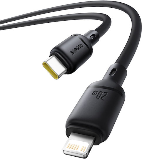 Baseus Silky Series Редовна USB-C към Lightning кабел 20W Черен 1м (P10377700113-00)