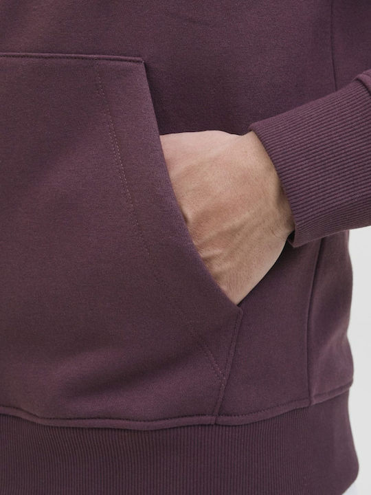 Sweatshirt with Hood Burgundy