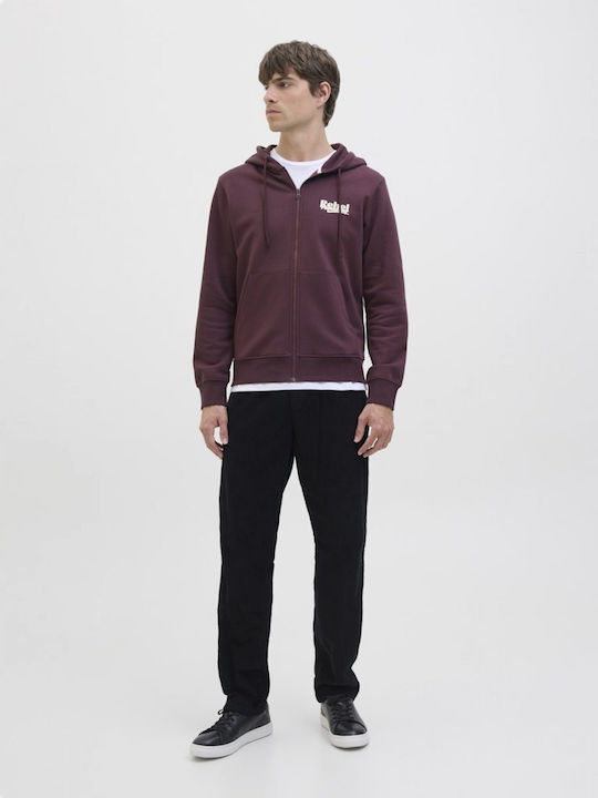 Sweatshirt with Hood Burgundy