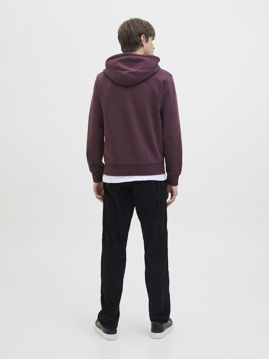 Sweatshirt with Hood Burgundy