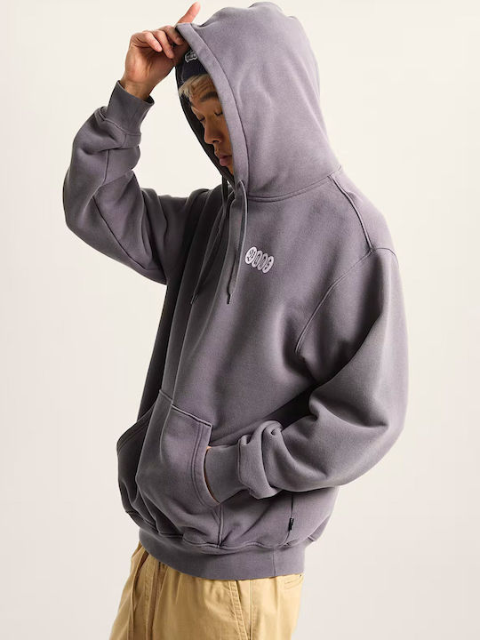 Earthbound Loose Po Fleece Φούτερ με Κουκούλα Ανθρακί