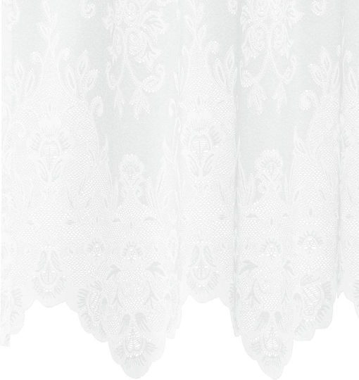 vidaXL Perdea De Fereastră Cu Coafură Albă 400x120cm