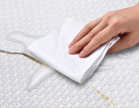 Rectangular Kitchen Mat Waterproof with Anti-slip Underlay Green 74x43εκ.