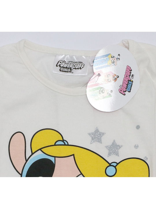 Kinderhemd Langarm Ecru Powerpuff
