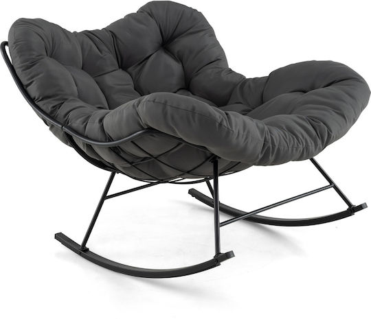 Rocking Armchair Gray 110x95x94cm