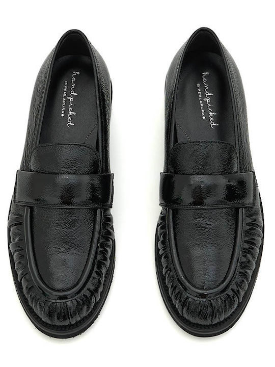 Δερμάτινα Γυναικεία Loafers σε Μαύρο Χρώμα