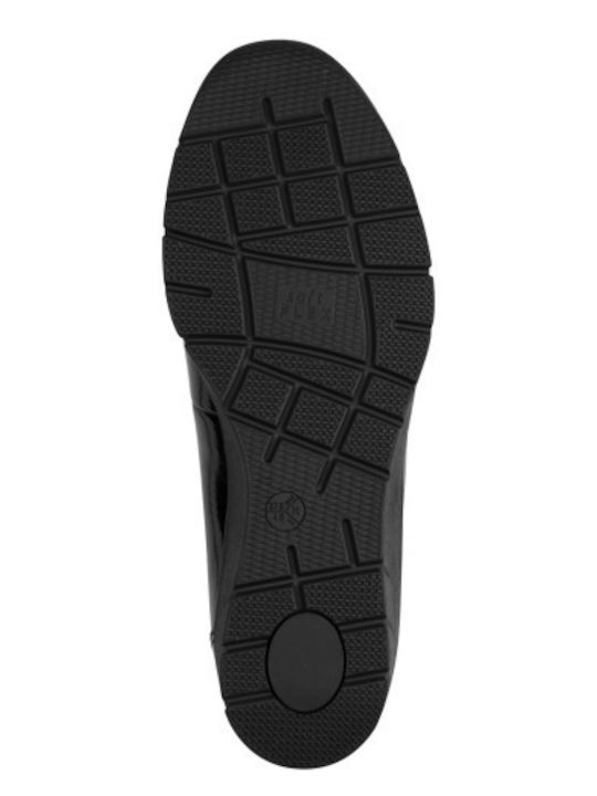 Lackleder Damen Mokassins in Schwarz Farbe