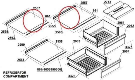 Complete Shelf Refrigerators C00879644 Arctic Beko 4658790100
