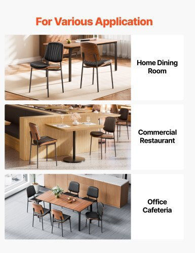 Dining Room Artificial Leather Chair Black 2pcs