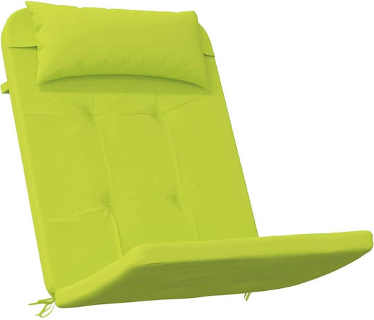 vidaXL Garden Chair Cushion with Backrest Bright Green 2pcs 58x77cm