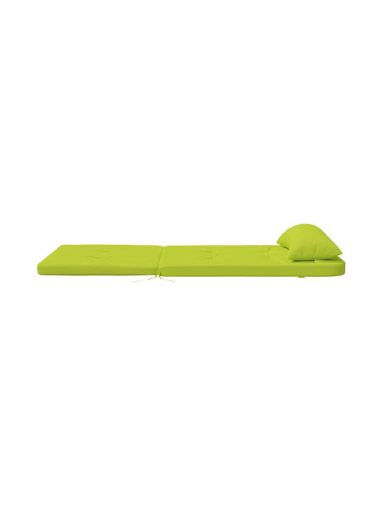 vidaXL Garden Chair Cushion with Backrest Bright Green 2pcs 58x77cm