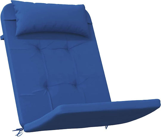vidaXL Gartenstuhlkissen mit Rückenlehne Blau 2Stück 58x77cm