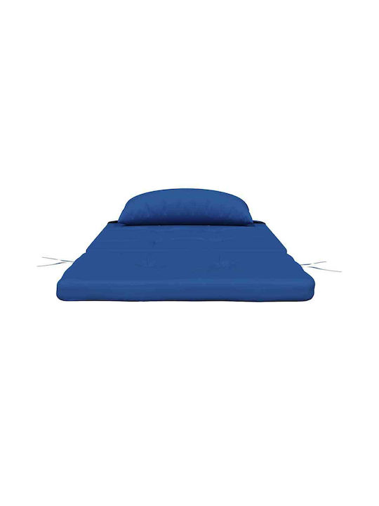 vidaXL Perna Scaunului De Grădină Cu Spătar Albastru 2 Buc 58x77 Cm