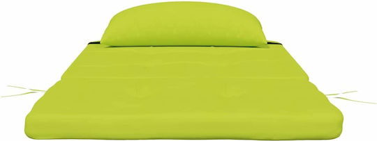vidaXL Garden Chair Cushion with Backrest Bright Green 2pcs 58x77cm