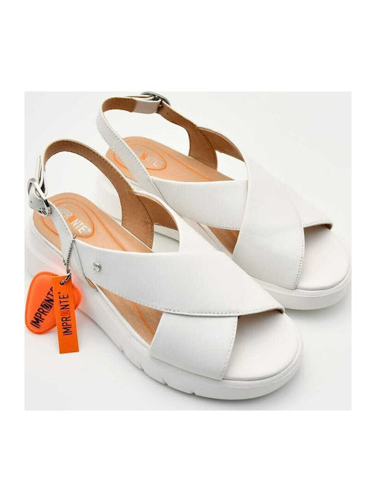 Flache Sandalen für Damen Anatomisch in Weiß Farbe