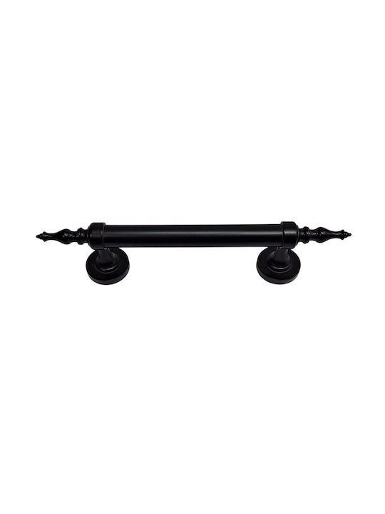 Bronces Coba Handle Front Door with Plate (Center Distance 200mm) Black-matte