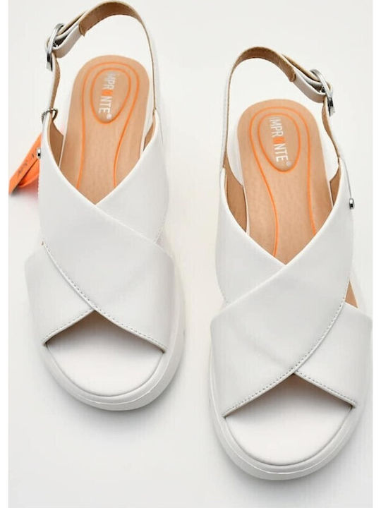 Flache Sandalen für Damen Anatomisch in Weiß Farbe