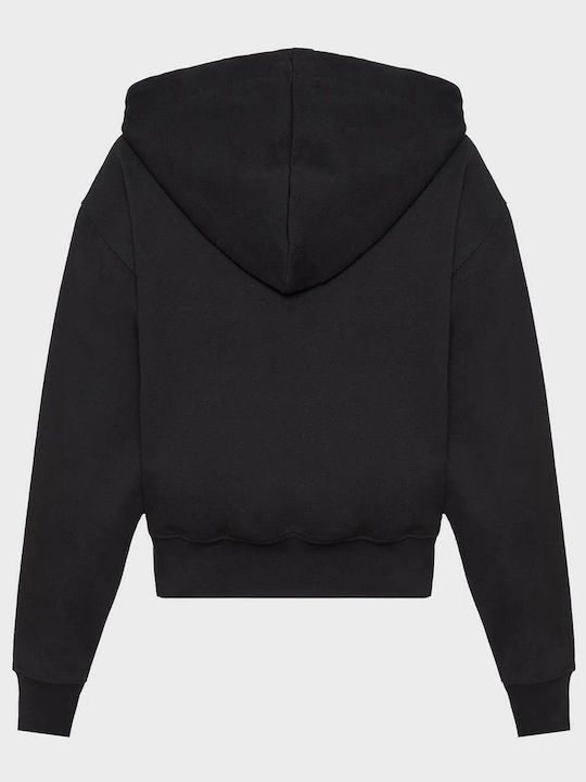 Women's Sweatshirt Jacket Hooded Black