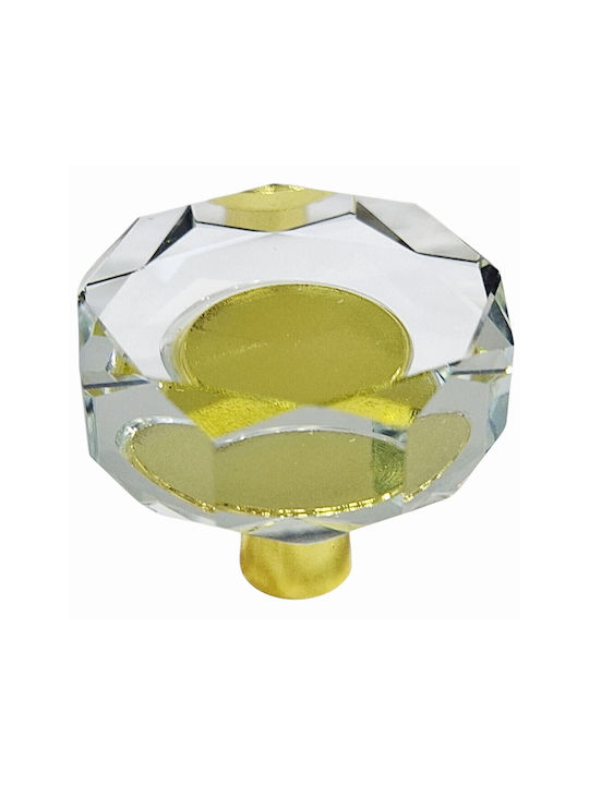 ACM Knob Furniture made of Metallic & Zamak & Crystal Gold-glossy 11952-000-ORO1 1pcs