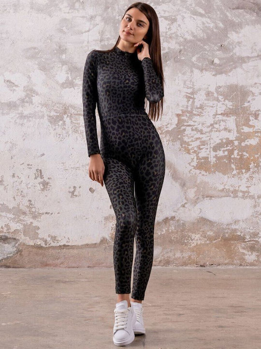 Women's Long-sleeved One-piece Suit Multicolored