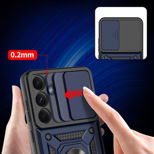 Θήκη Θωράκισης Samsung Galaxy A36 5g Camshield Slide Μπλε + Γυαλί 9h