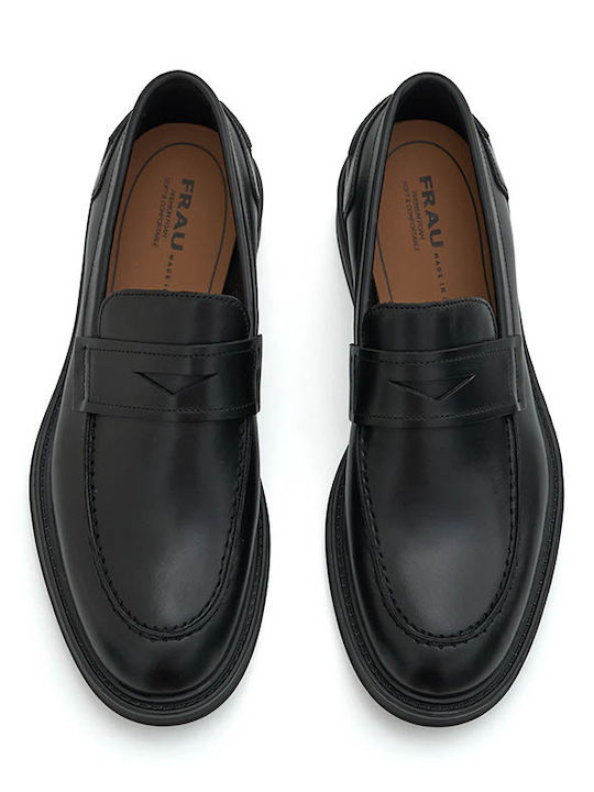 Leder Herren Mokassins in Schwarz Farbe
