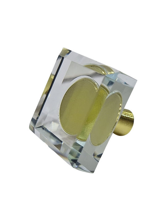 ACM Ръкохватка Мебел от Метал & Zamak & Crystal Gold-glossy 30мм (Разстояние между отворите 30мм) 11951-000-ORO1