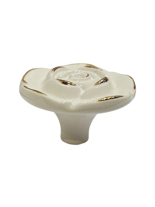 ACM Knob Furniture made of Zamak & Metallic Beige-gold 12020-000-12B1 1pcs