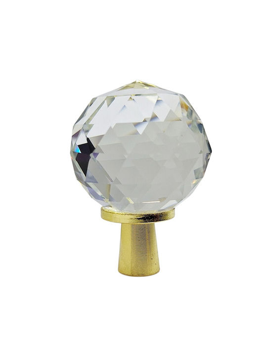 ACM Knob Furniture made of Metallic & Zamak & Crystal Gold-glossy 12018-000-ORO1 1pcs