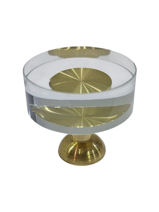 Steel-Nova Knob Furniture made of Crystal & Metallic Murano Crystal 30mm (Center Distance 30mm) 12004-000-MOUR 1pcs