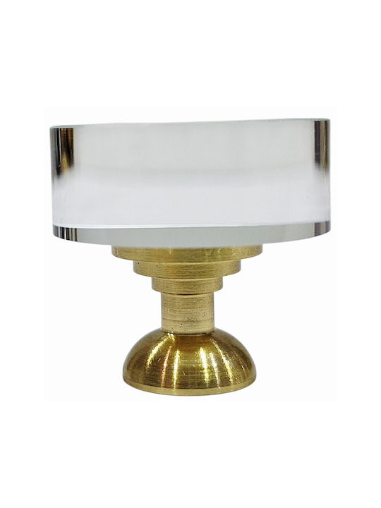 Steel-Nova Knob Furniture made of Crystal & Metallic Murano Crystal 30mm (Center Distance 30mm) 12004-000-MOUR 1pcs