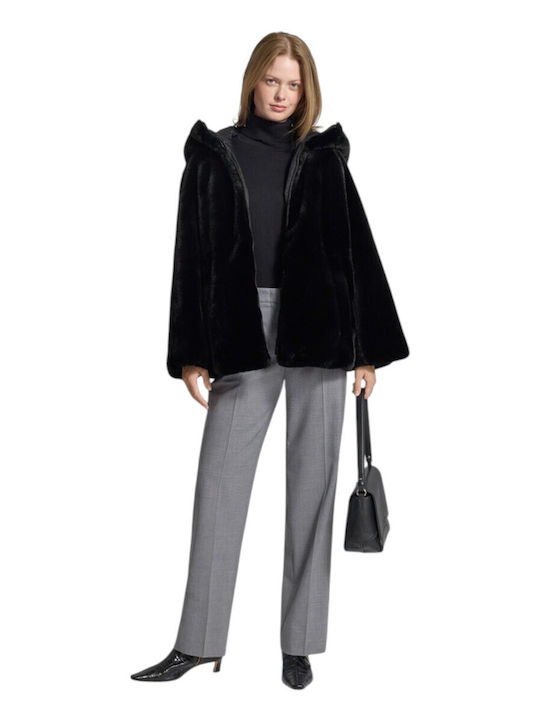 Damen Schwarz Mantel