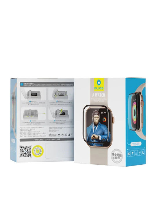 Blueo 5D Mr Monkey Sticlă Apple Watch 10 42mm Negru Rezistent HD