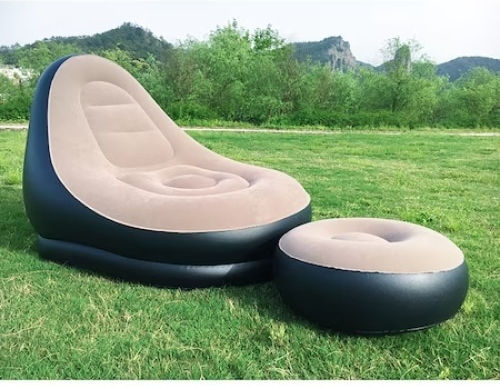 Aufblasbarer Sessel Schwarz 125x100cm
