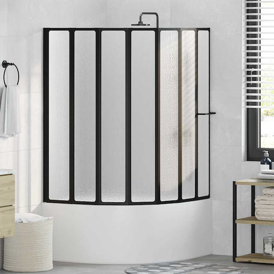 vidaXL Duschwand für Dusche mit Zusammenklappbar Tür 140x168cm Matte Schwarz vidaXL Duschwand für Dusche mit Zusammenklappbar Tür 140x168cm Matte Schwarz