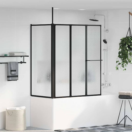 vidaXL Καμπίνα Ντουζιέρας με Συρόμενη Πόρτα 120x137cm Stripes Black 8721288491138 vidaXL Καμπίνα Ντουζιέρας με Συρόμενη Πόρτα 120x137cm Stripes Black 8721288491138