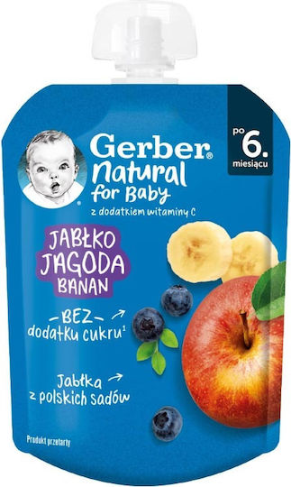 Gerber Φρουτόκρεμα 80gr για 6+ Μηνών