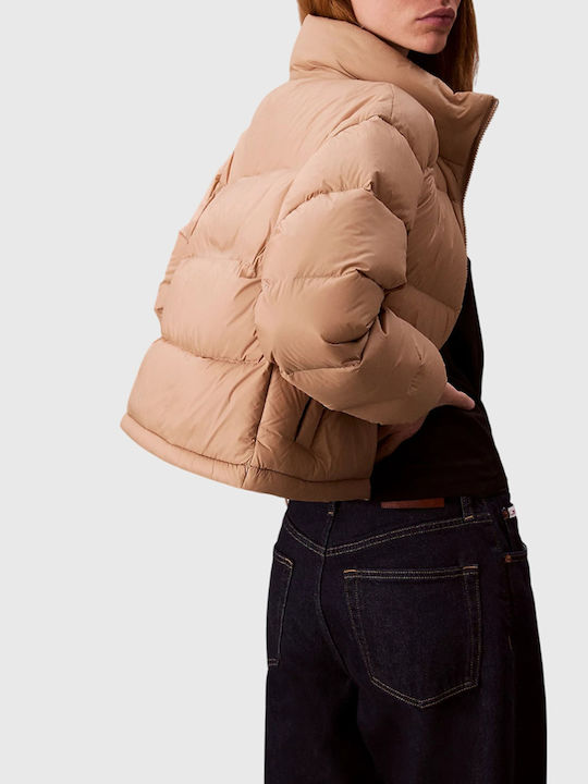 Calvin Klein Μπουφάν Puffer Sandy Brown